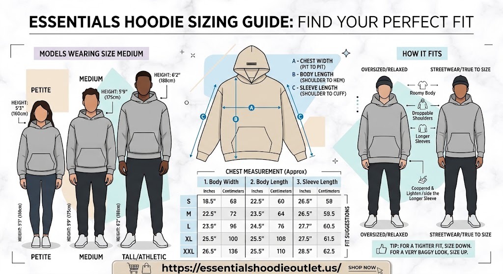Essentials Hoodie Sizing Guide: Find Your Perfect Fit
